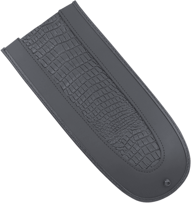 DRAG SPECIALTIES SEATS 1405-0280 Fender Skin - Embossed Faux Alligator Leather Center - 14" — image 1 of 2