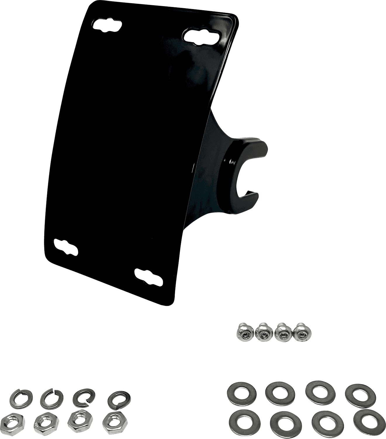 DK CUSTOM PRODUCTS 1405-0309 License Plate Bracket - Axle-Mount - Black