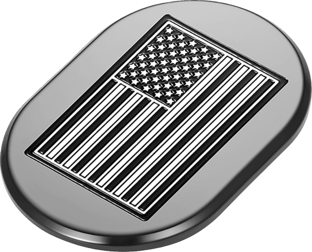 FIGURATI DESIGNS 1405-0313 Antenna Cover - Right Rear Fender - Contrast Cut American Flag - Black — image 2 of 2