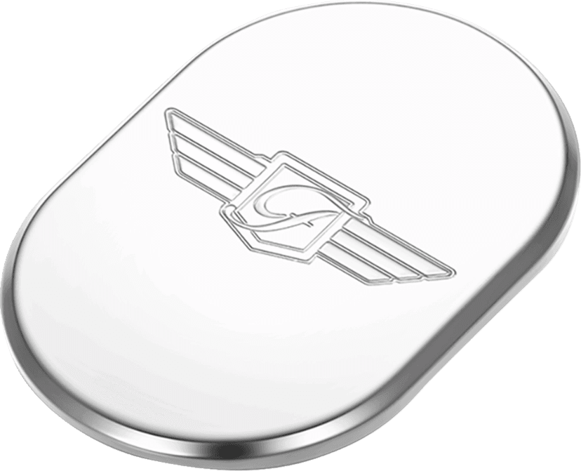 FIGURATI DESIGNS 1405-0315 Antenna Cover - Left Rear Fender - FD Logo - Polished Stainless Steel — image 2 of 2