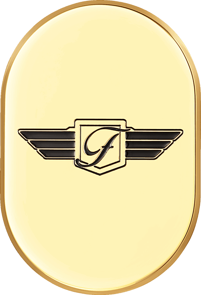 FIGURATI DESIGNS 1405-0320 Antenna Cover - Right Rear Fender - FD Logo - Gold — image 1 of 2