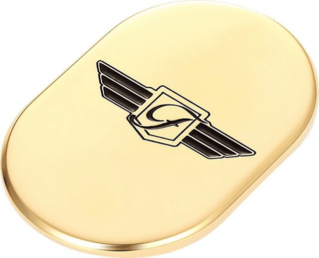 FIGURATI DESIGNS 1405-0320 Antenna Cover - Right Rear Fender - FD Logo - Gold — image 2 of 2