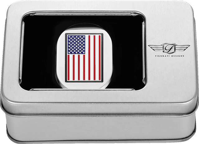 FIGURATI DESIGNS 1405-0322 Antenna Cover - Right Rear Fender - American Flag - Chrome — image 3 of 3