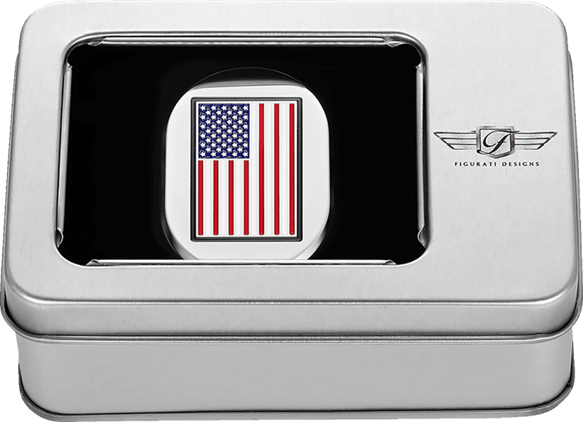 FIGURATI DESIGNS 1405-0322 Antenna Cover - Right Rear Fender - American Flag - Chrome — image 3 of 3