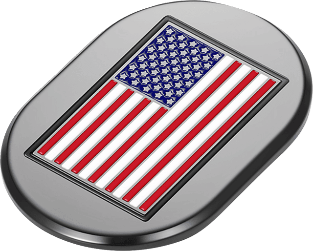 FIGURATI DESIGNS 1405-0323 Antenna Cover - Left Rear Fender - American Flag - Black — image 2 of 2
