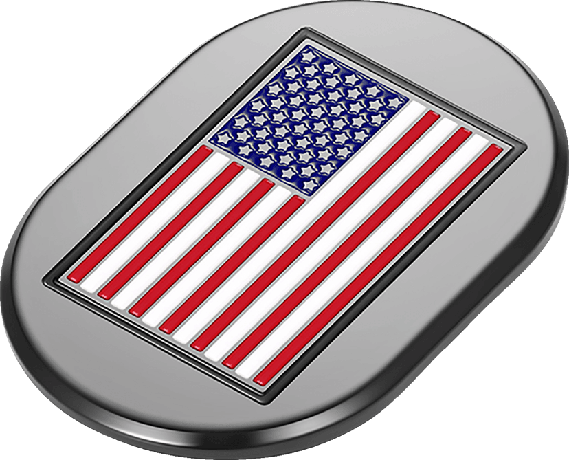 FIGURATI DESIGNS 1405-0324 Antenna Cover - Right Rear Fender - American Flag - Black — image 2 of 2