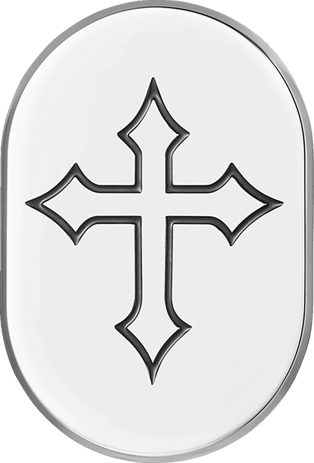 FIGURATI DESIGNS 1405-0338 Antenna Cover - Right Rear Fender - Cross - Chrome — image 1 of 2