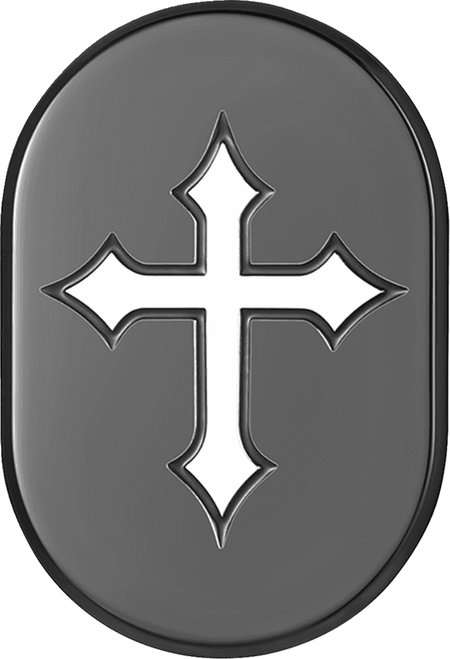 FIGURATI DESIGNS 1405-0340 Antenna Cover - Left Rear Fender - Cross - Black — image 1 of 2