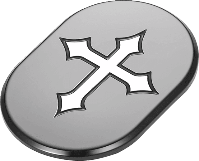 FIGURATI DESIGNS 1405-0340 Antenna Cover - Left Rear Fender - Cross - Black — image 2 of 2
