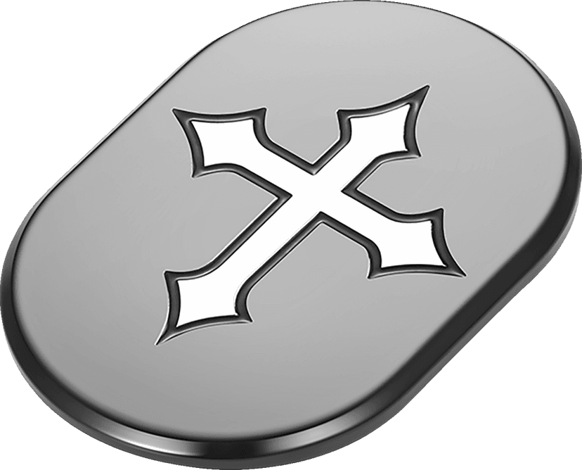 FIGURATI DESIGNS 1405-0341 Antenna Cover - Right Rear Fender - Cross - Black — image 2 of 2