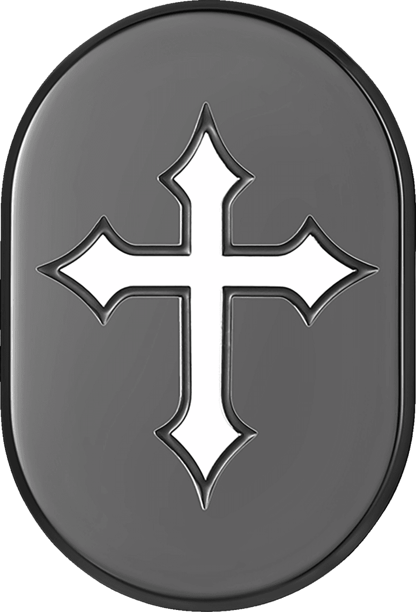 FIGURATI DESIGNS 1405-0341 Antenna Cover - Right Rear Fender - Cross - Black — image 1 of 2