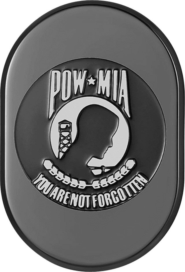 FIGURATI DESIGNS 1405-0344 Antenna Cover - Left Rear Fender - POW-MIA - Black — image 1 of 2