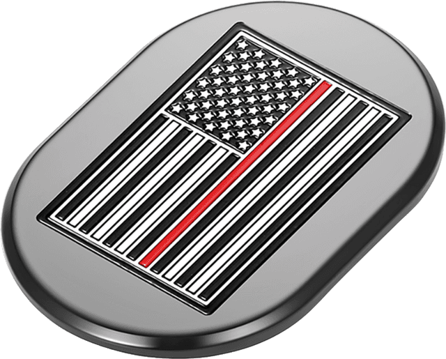 FIGURATI DESIGNS 1405-0355 Antenna Cover - Left Rear Fender - Red Line American Flag - Black — image 2 of 2