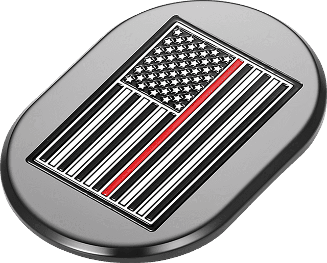 FIGURATI DESIGNS 1405-0356 Antenna Cover - Right Rear Fender - Red Line American Flag - Black — image 2 of 2