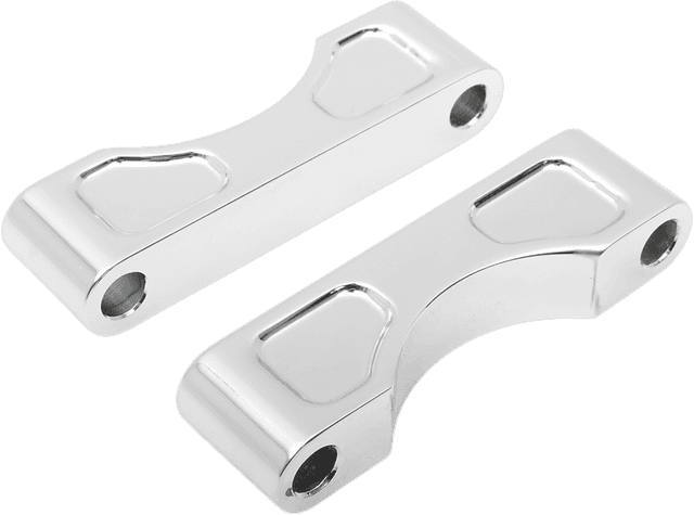 KLOCK WERKS 1410-0027 Hugger Front Fender Mounting Blocks - For 21" Wheels - Chrome — image 2 of 2