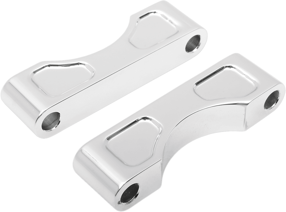 KLOCK WERKS 1410-0030 Hugger Front Fender Mounting Blocks - 7/8" wide - For 16"/17"/18"/19" Wheels - Satin
