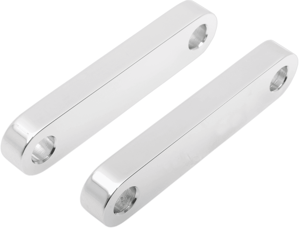 KLOCK WERKS 1410-0031 Hugger Front Fender Mounting Blocks - For 21" Wheels - Chrome