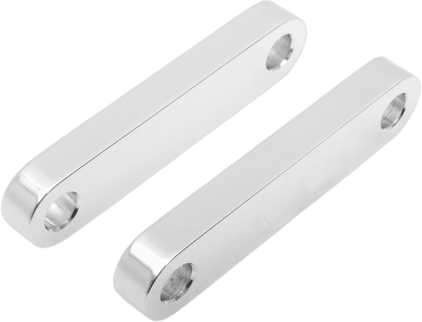 KLOCK WERKS 1410-0031 Hugger Front Fender Mounting Blocks - For 21" Wheels - Chrome