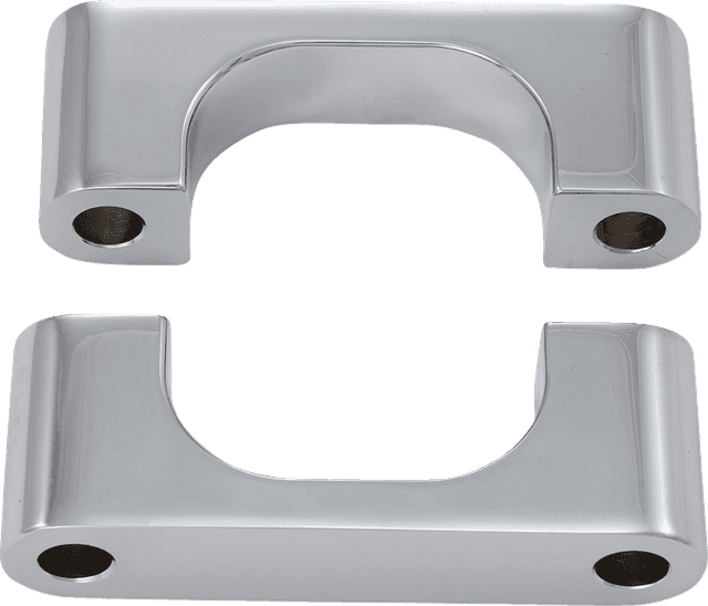 KLOCK WERKS 1410-0045 Hugger Front Fender Mounting Blocks - For 21" Wheels - Chrome — image 1 of 2