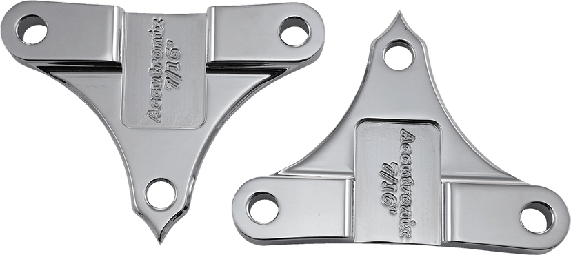 ACCUTRONIX 1410-0116 Hot Legs/Bagger Legs Fender Spacers - Chrome - 0.4375" Spacer - For 6-3/8" Width Fender