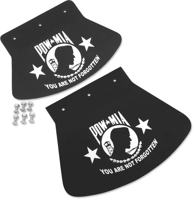 DRAG SPECIALTIES SEATS 1420-0046 Large Mud Flap - POW-MIA - 10-1/2" W x 8" H — image 2 of 2