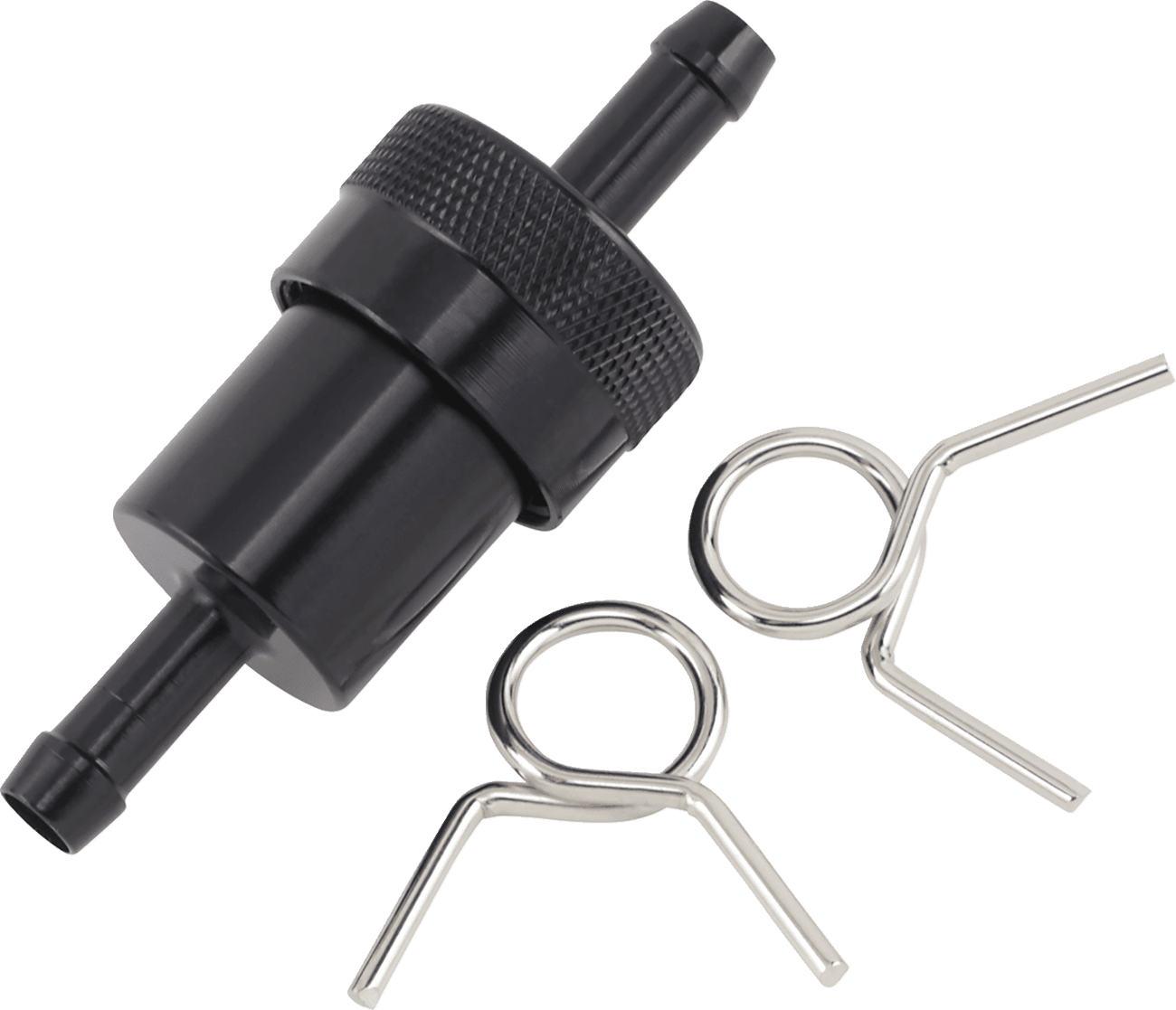 EMGO 14-34432 Anodized Aluminum Fuel Filter - Black - 5/16"