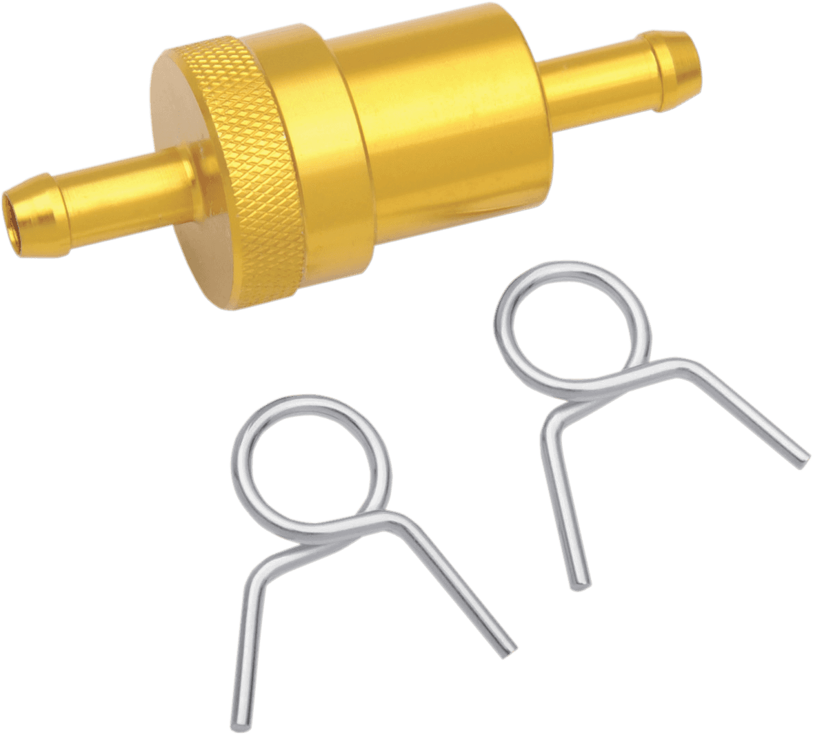 EMGO 14-34434 Anodized Aluminum Fuel Filter - Gold - 5/16"