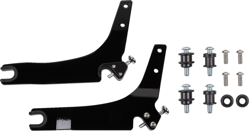 COBRA 1501-0577 Backrest Kit - 14" - Chrome - Softail — image 2 of 3