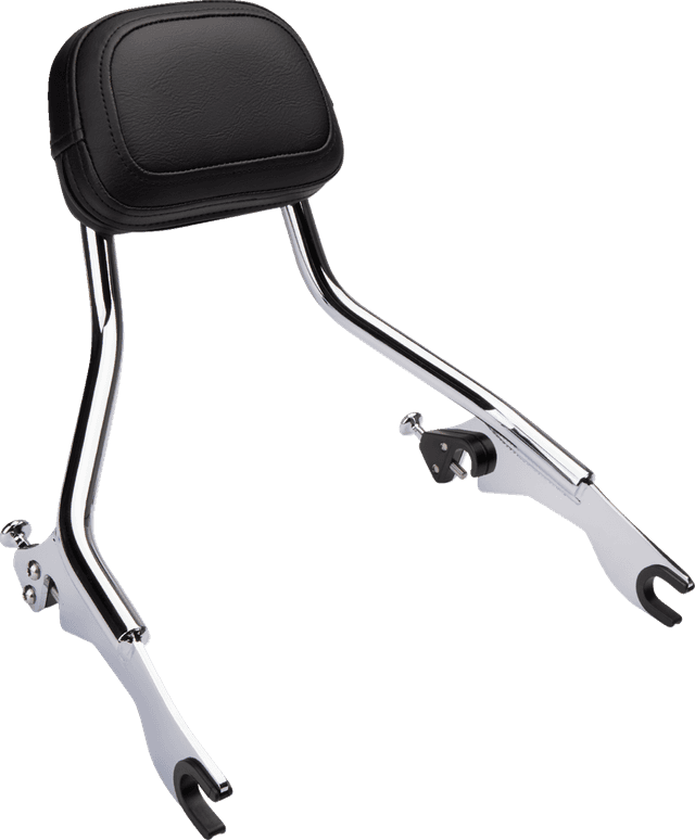 COBRA 1501-0633 Detachable Backrest - Chrome - Short - FLH/FLT — image 1 of 4