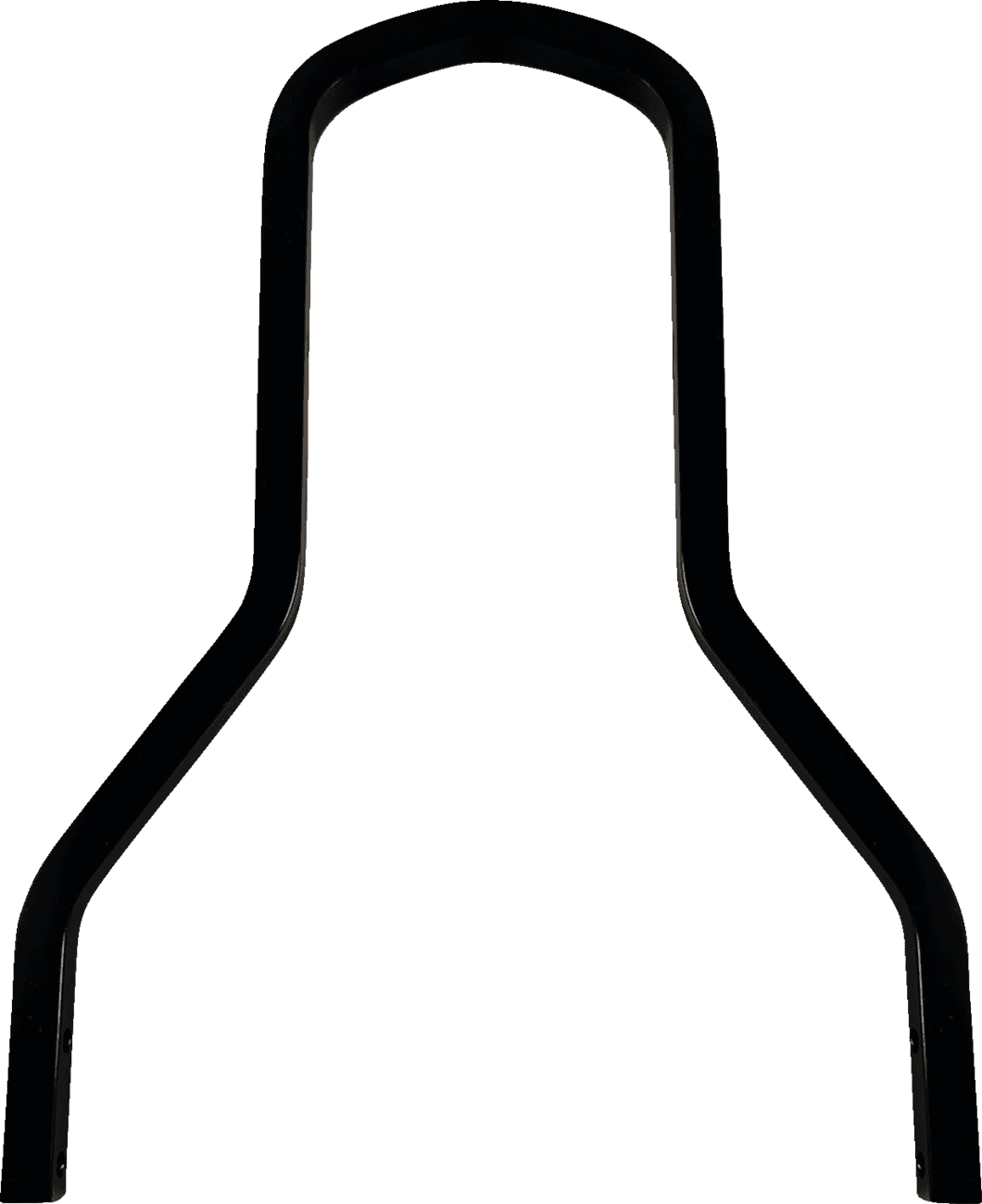 DRAG SPECIALTIES 1501-0766 Square Sissy Bar - Black - 10.14" H x 8.75" W