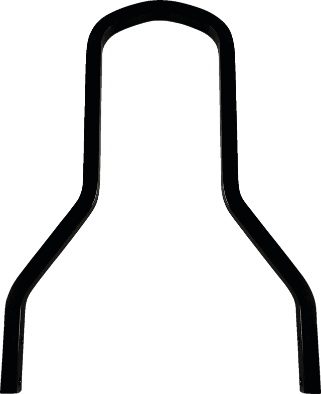 DRAG SPECIALTIES 1501-0766 Square Sissy Bar - Black - 10.14" H x 8.75" W