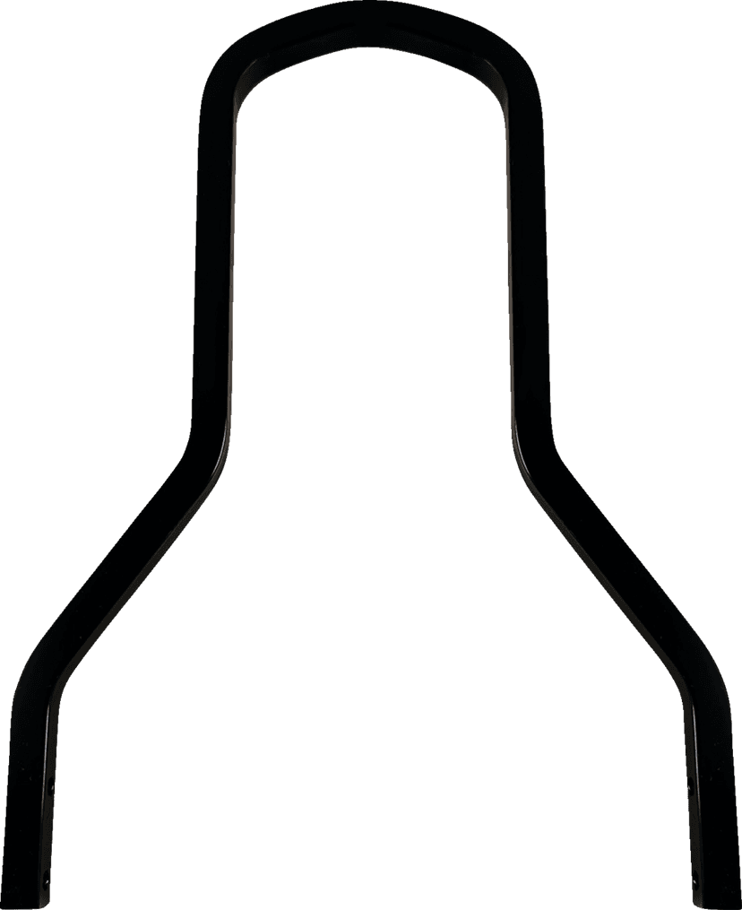 DRAG SPECIALTIES 1501-0766 Square Sissy Bar - Black - 10.14" H x 8.75" W