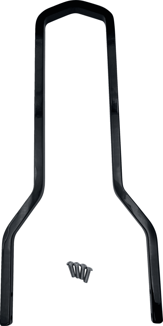 DRAG SPECIALTIES 1501-0767 Round Sissy Bar - Black - 14.75"H x 8.75"W