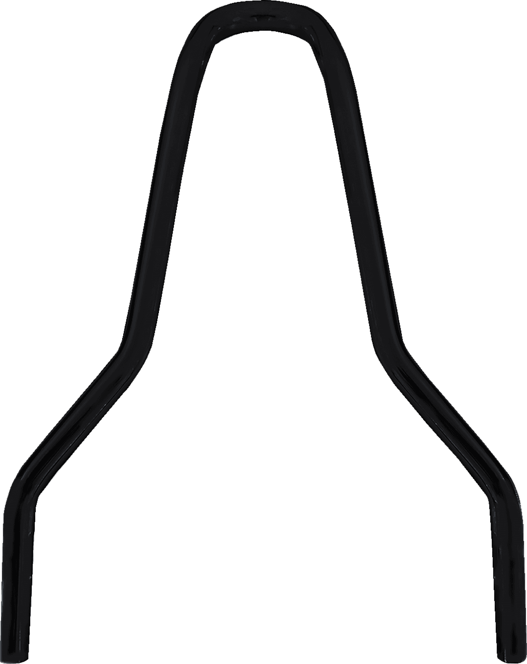 DRAG SPECIALTIES 1501-0777 Round Sissy Bar - Black - 9.88"H