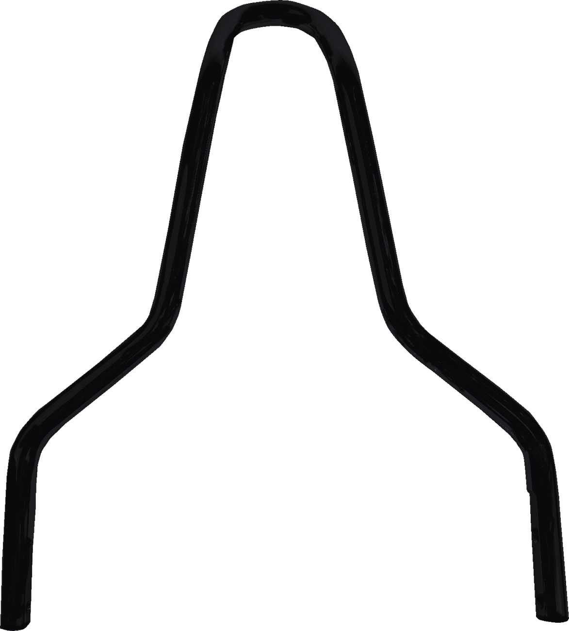 DRAG SPECIALTIES 1501-0778 Round Sissy Bar - Black - 11"H