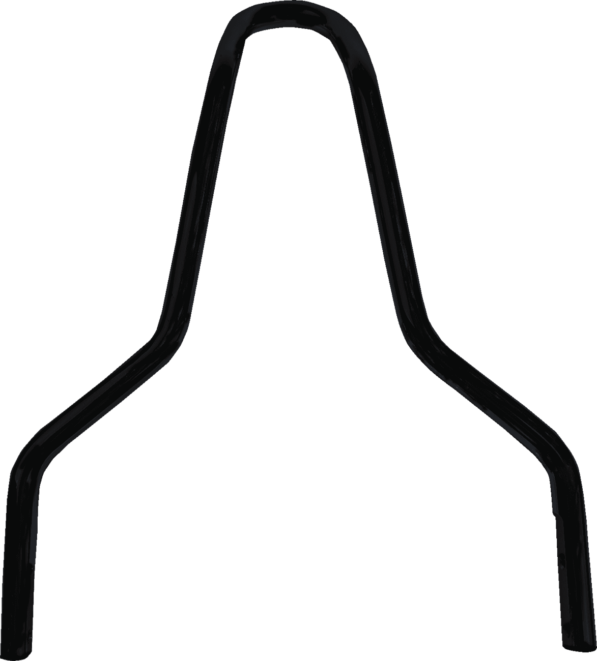 DRAG SPECIALTIES 1501-0778 Round Sissy Bar - Black - 11"H