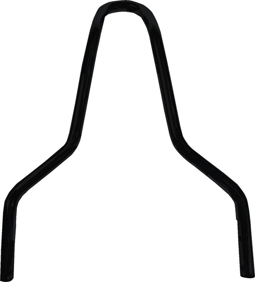 DRAG SPECIALTIES 1501-0778 Round Sissy Bar - Black - 11"H