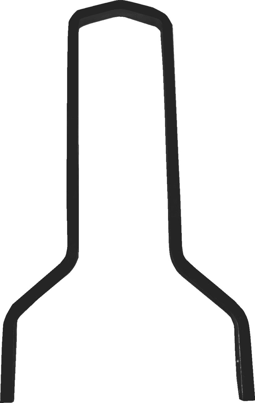 DRAG SPECIALTIES 1501-0780 Square Sissy Bar - Tall - Black - 15.5" H x 11" W