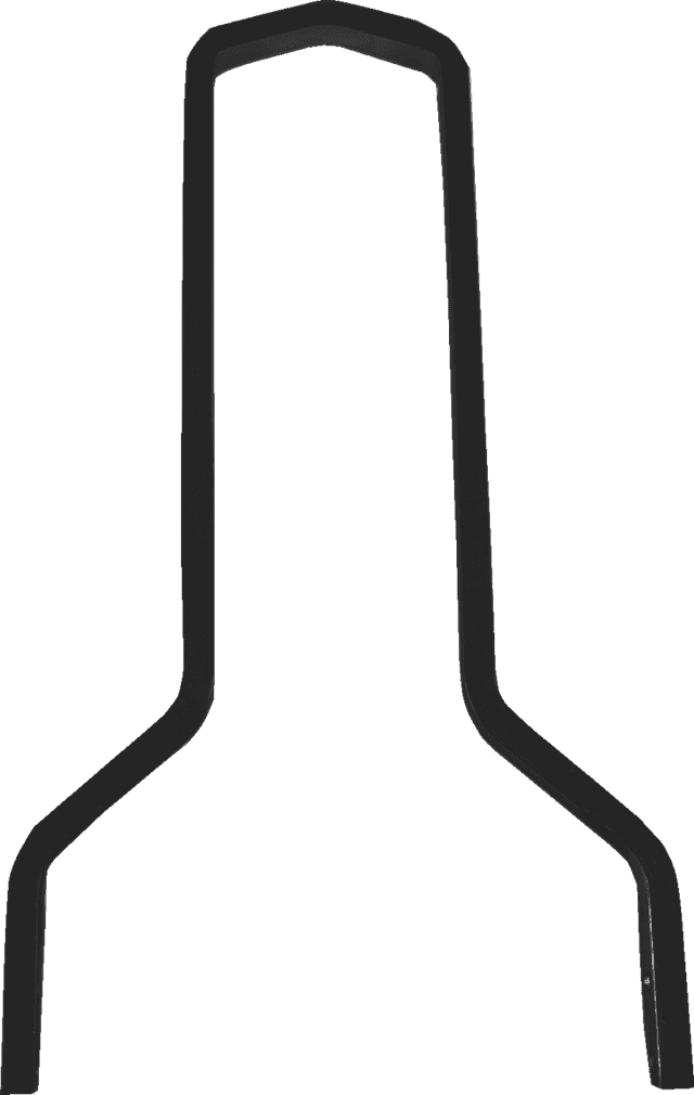 DRAG SPECIALTIES 1501-0780 Square Sissy Bar - Tall - Black - 15.5" H x 11" W