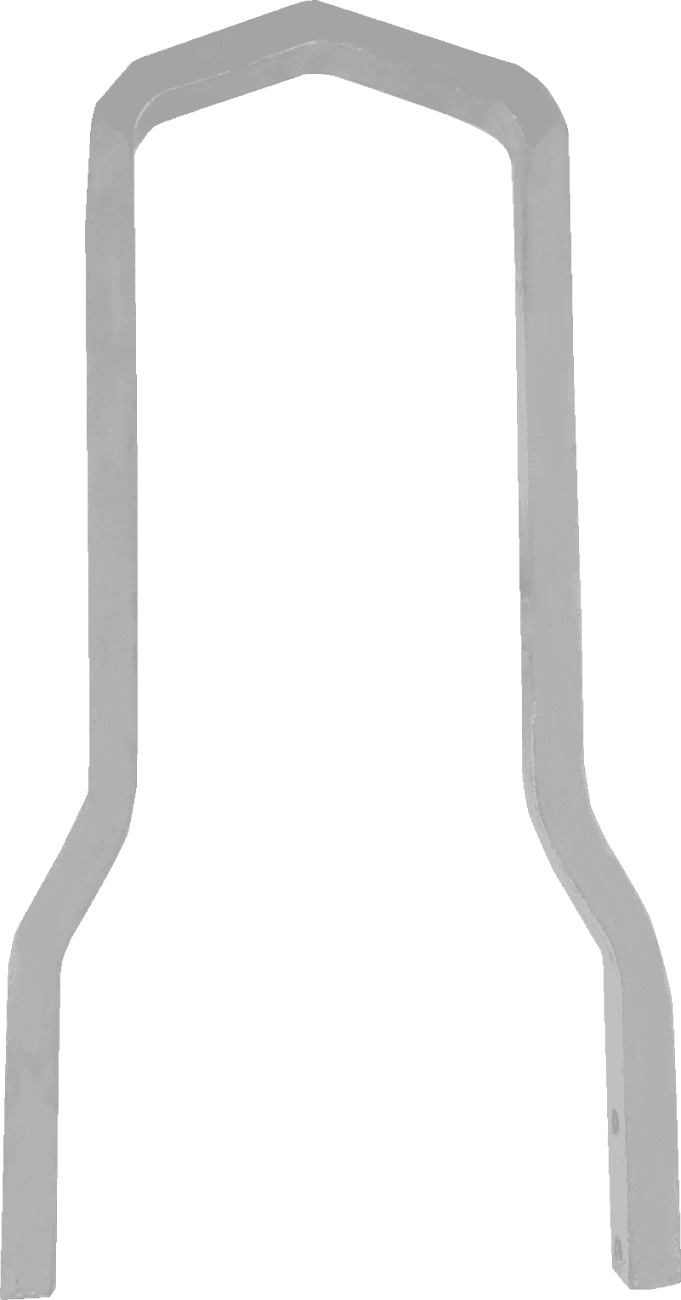 DRAG SPECIALTIES 1501-0785 Square Sissy Bar - Chrome - 11.10" H x 6.69" W