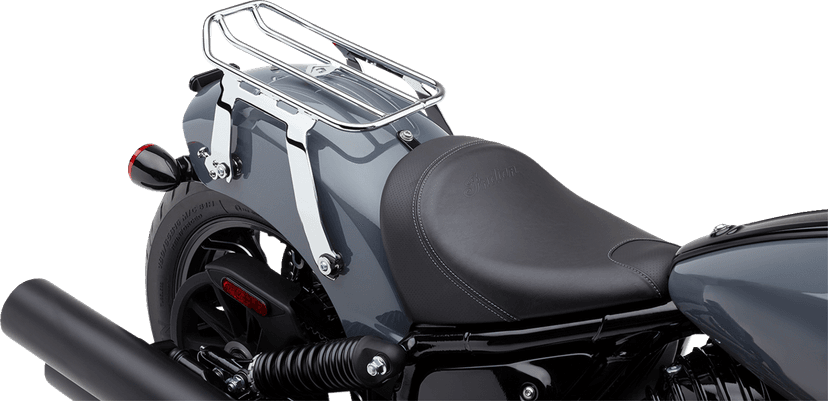 COBRA 1510-1017 Solo Luggage Rack - Chrome - Chieftain — image 3 of 3