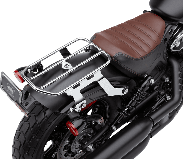 COBRA 1510-1019 Solo Luggage Rack - Chrome - Bobber — image 3 of 3
