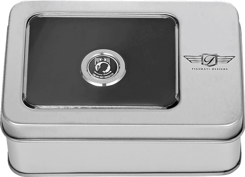 FIGURATI DESIGNS 1602-1459 Heel-Toe Shifter Cover - POW MIA - Stainless Steel — image 3 of 3