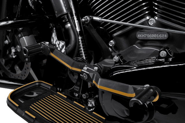 DRAG SPECIALTIES 1602-1673 Heel/Toe Shifter Designed by Gilles - Adjustable - Black/Gold — image 2 of 2