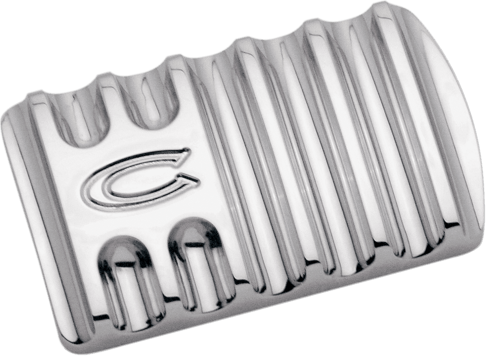 COVINGTONS 1610-0051 Brake Pedal - Finned - Chrome