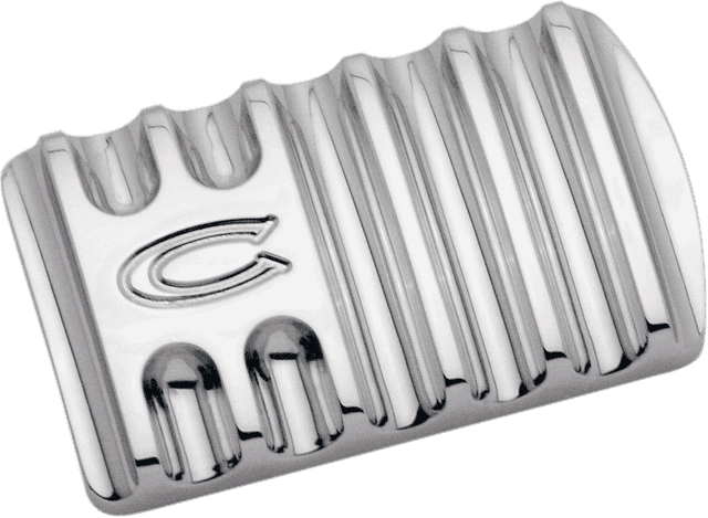 COVINGTONS 1610-0051 Brake Pedal - Finned - Chrome — image 1 of 2