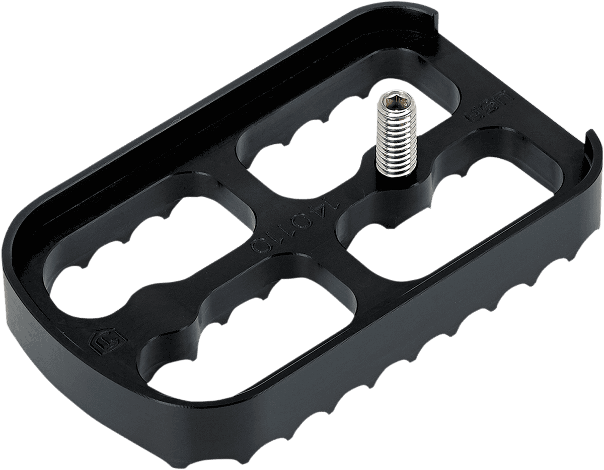 JOKER MACHINE 1610-0434 Brake Pedal Cover - Black - Serrated