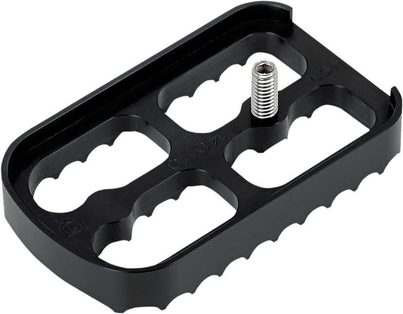 JOKER MACHINE 1610-0434 Brake Pedal Cover - Black - Serrated