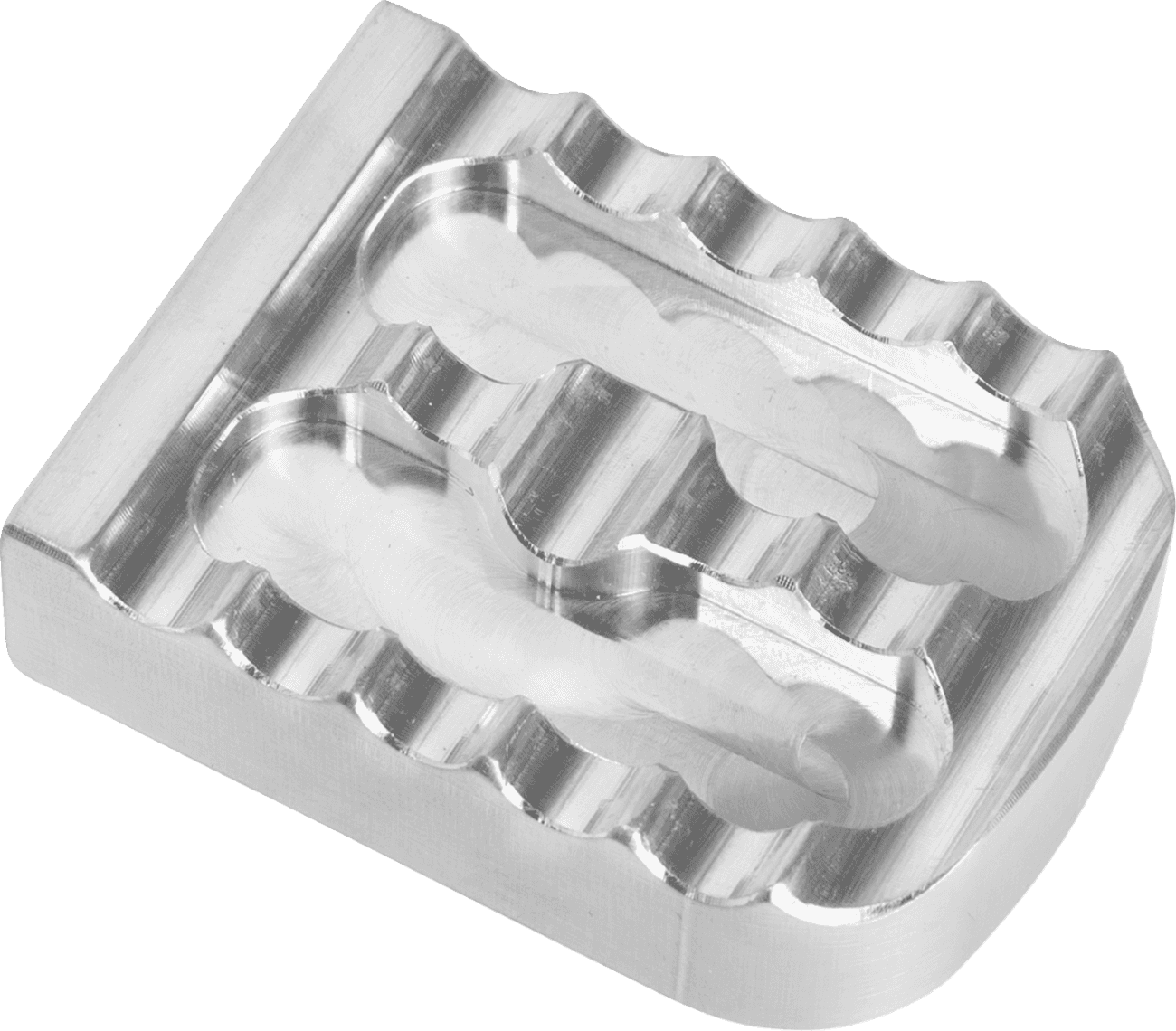 JOKER MACHINE 1610-0716 Brake Pedal Cover - Silver - Serrated
