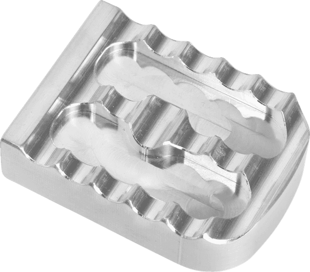 JOKER MACHINE 1610-0716 Brake Pedal Cover - Silver - Serrated
